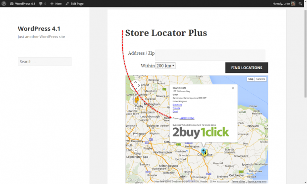 Store Locator Plus: Clickable phone number in Map Bubble